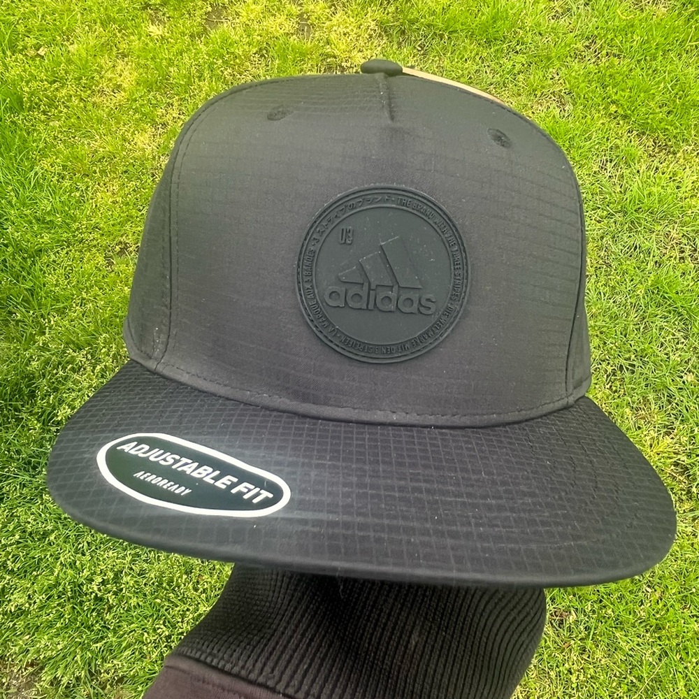 adidas Men's Affiliate Cap 2 High Crown Structured Snapback Hat Black/Black New